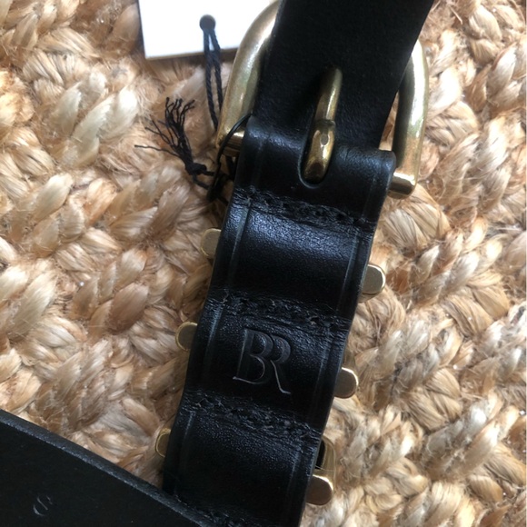 New w Tag: Banana Republic Montagne Leather Belt. Black. main image 10